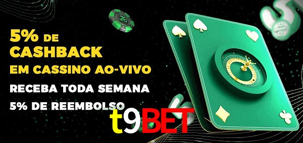 Promoções do cassino ao Vivo t9bet